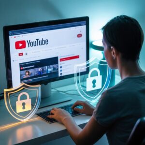 Protecting a YouTube account from hackers by setting up strong passwords, two-step verification, and secure recovery options.